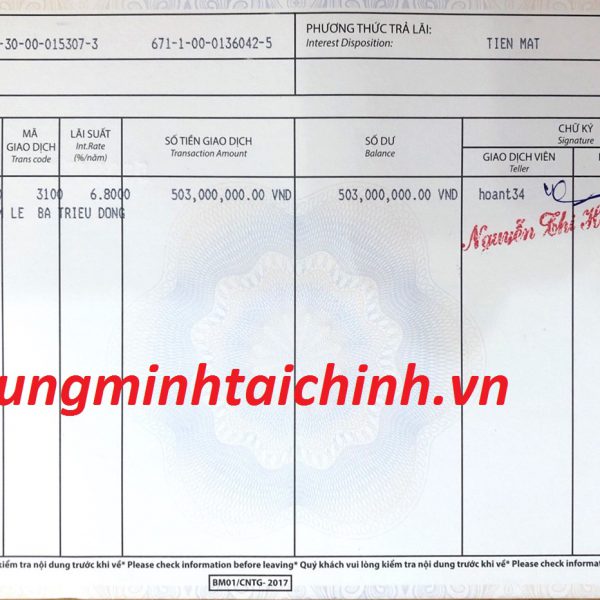Chứng minh tài chính tại đồng nai